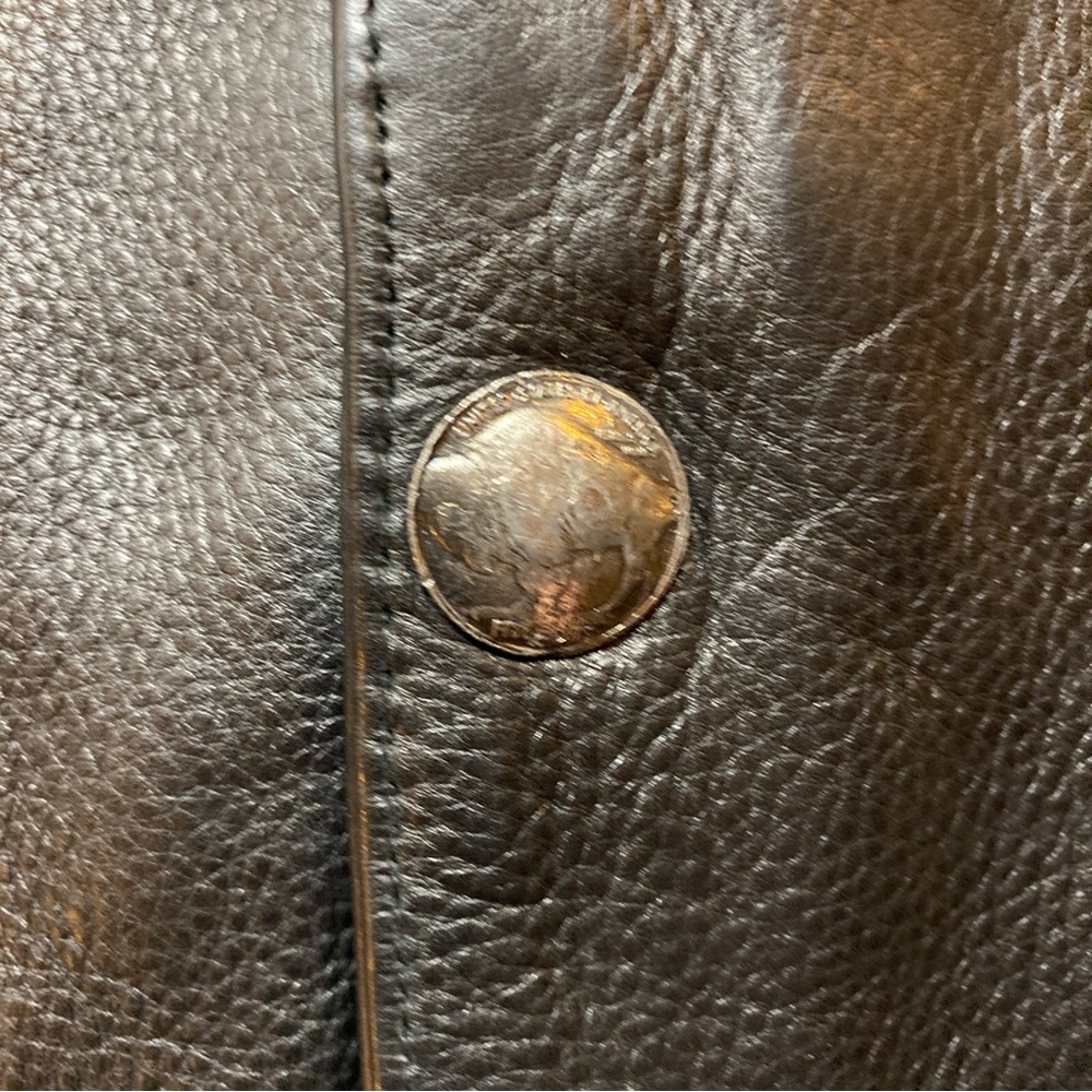 Vintage Leather Men’s Vest size 46 and free face covering included - Picture 5 of 8